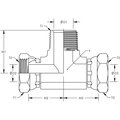 World Wide Fittings Male Pipe to Female Pipe Swivel to Female Pipe Swivel Branch Tee 9605X12X12X12